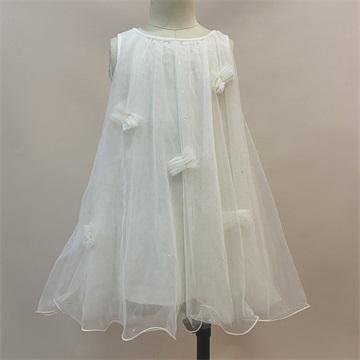 girls flower white dress