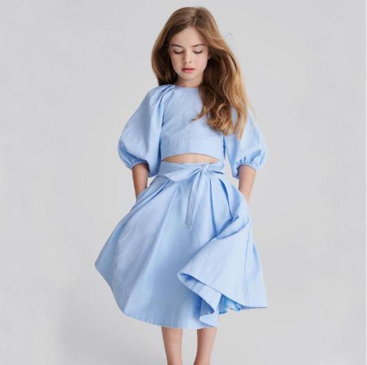 girls flower white dress