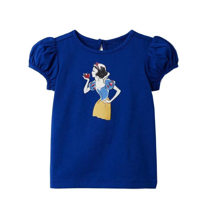 Wholesale Summer Printing Short Puff Sleeves Girls' T Shirt