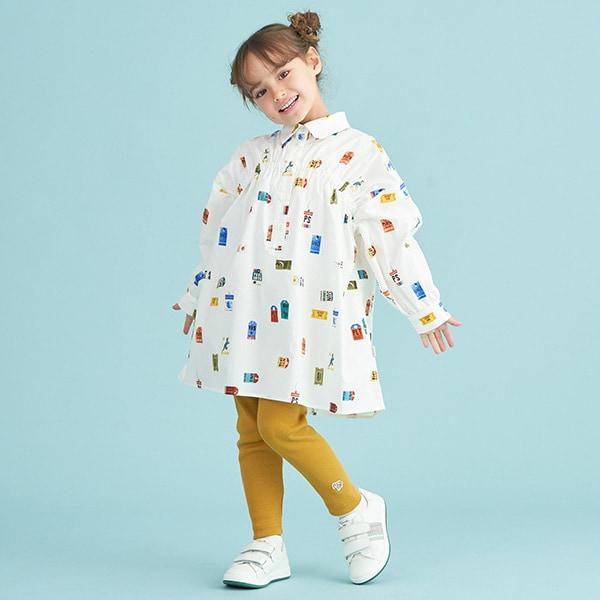 Fashion Cotton Printed Dresses And Pants Set For Girls