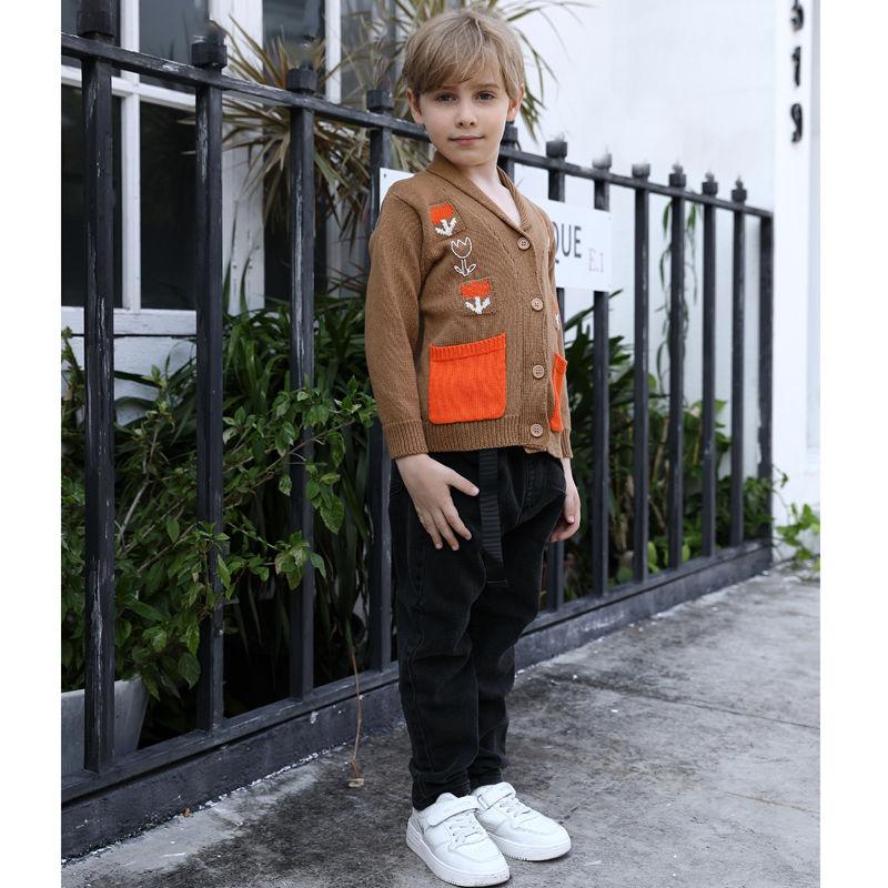 Guangzhou Factory Direct Supply Boys Cardigan Sweater