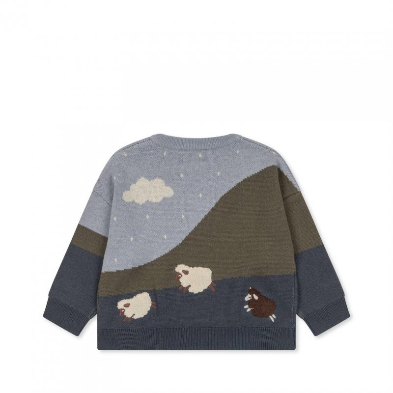 Customized Knit Winter Toddler Grey Boys Knit Sweater