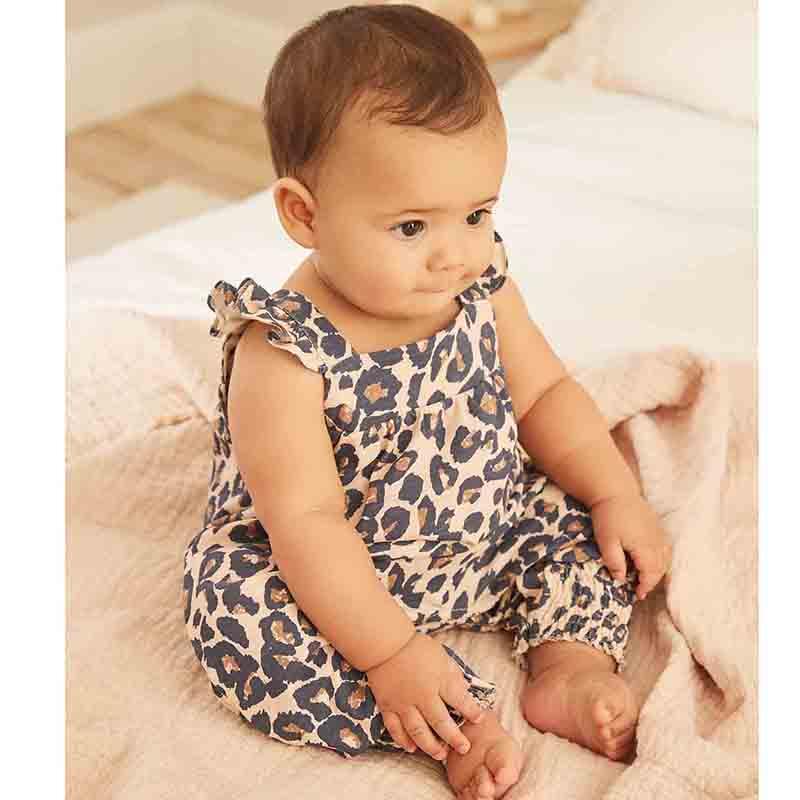 Baby Clothing Manufacturer Girls Leopard Printed Rompers