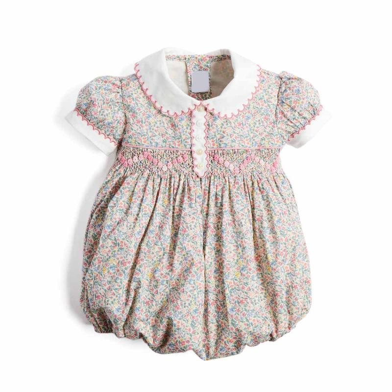 China Children Clothing Factory Baby Girls Retro British Style Romper