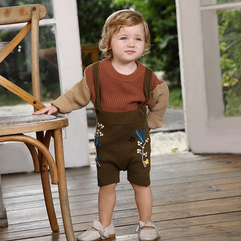 Toddler Boys Knit Sweater Winter Warm Pullover Jumper