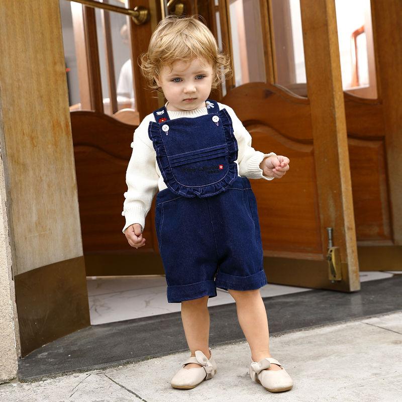 Summer Suspenders Denim Shorts For Girls 2023 Newest Design