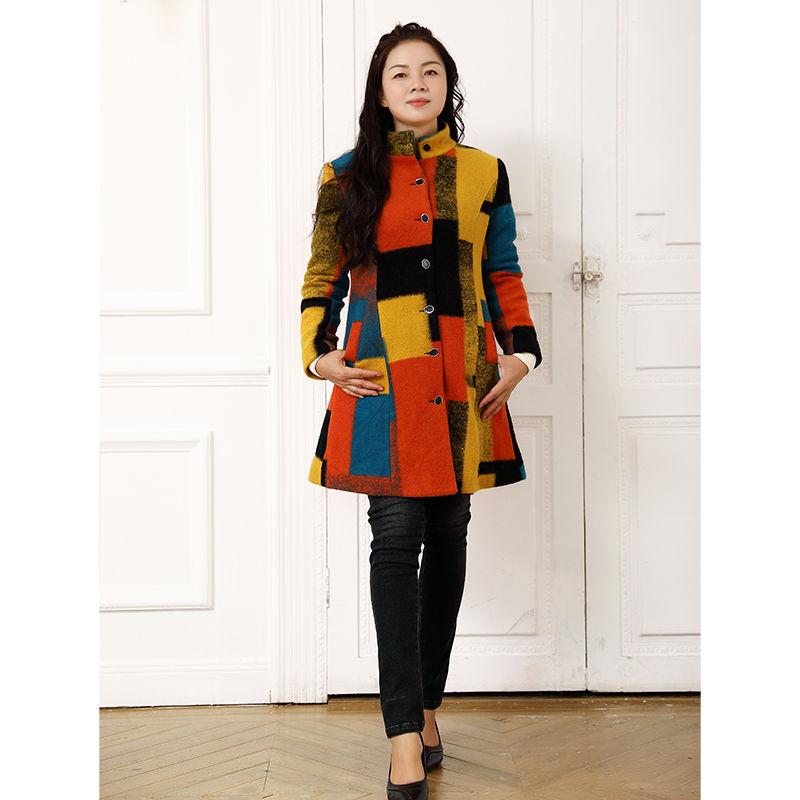 Customized Warm Fashion Unique Woolen Women Coat For Winter
