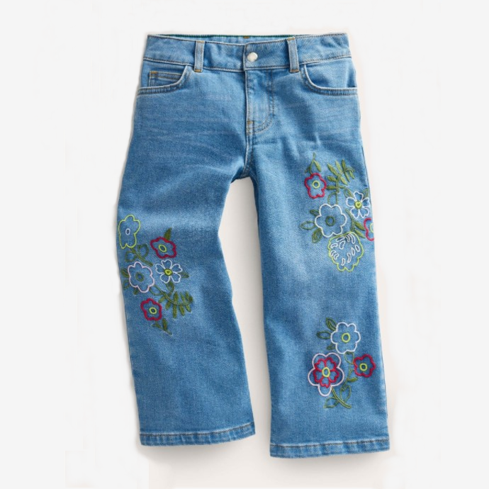 2023 Top Quality Jeans For Girl Kids Blue Jean Custom Embroidered Girl's Denim Pants Casual Wear Jeans