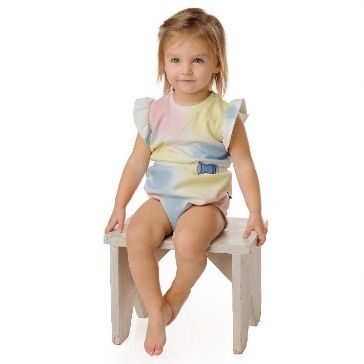 Summer Casual Jumpsuit Colorful Cotton Bodysuit OEM Boy And Girl Tie Dye Romper