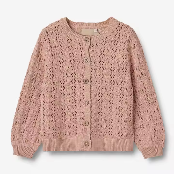 Customizable Girls Knit Cardigan Sweater with Front Button Down Private Label Factory Direct