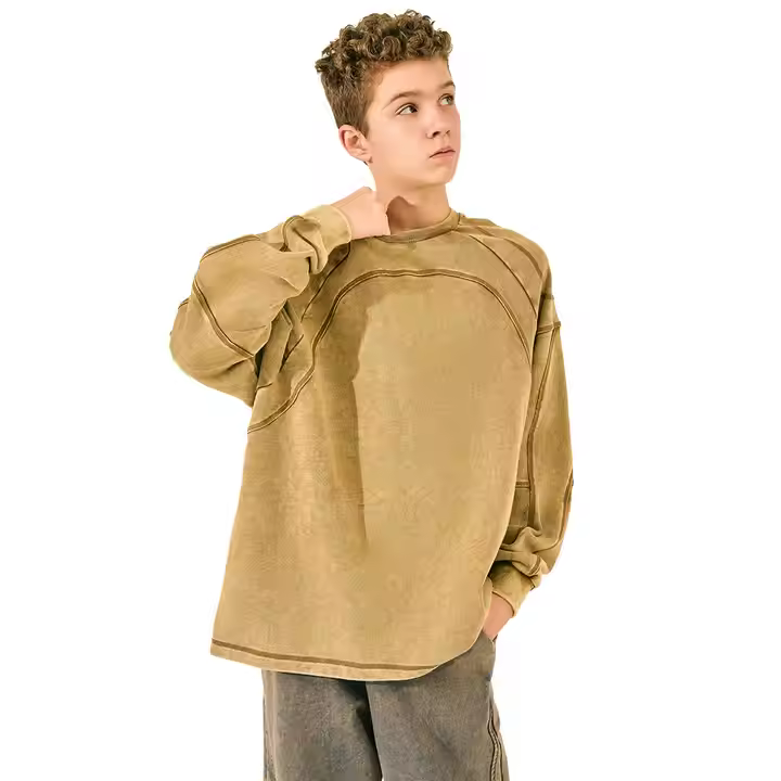 Unisex Smart and Casual Hoodies for Kids 12 Years and Under Autumn Knitted Fabric Hooded Collar with Printed Design