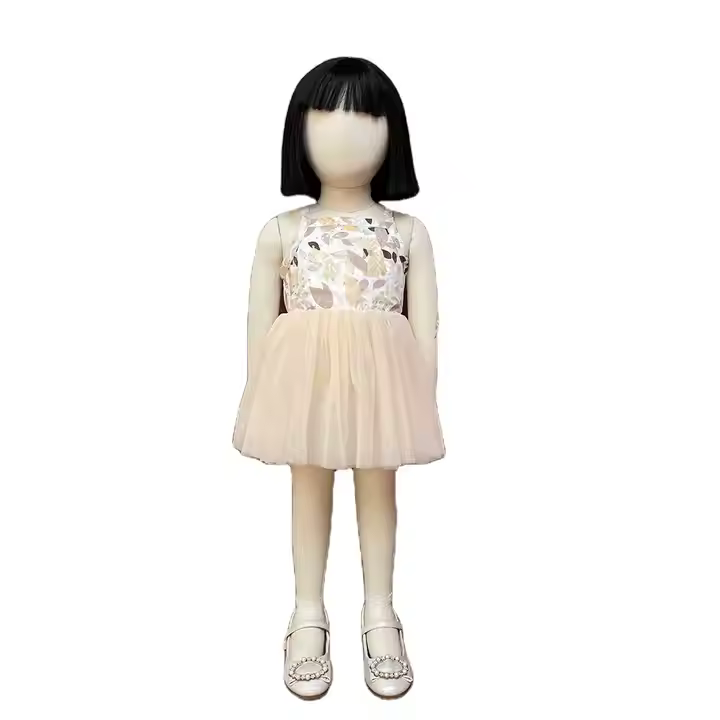 gaoteng custom organic cotton embroidery toddler girls baby romper beige baby girls tulle dresses baby clothes