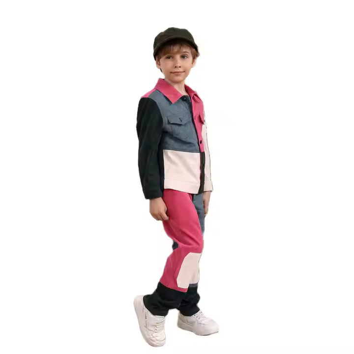 Kids clothing manufacturer fashion outfits autumn winter kids jackets+ trousers 2 piece boutique toddler boys clothing sets