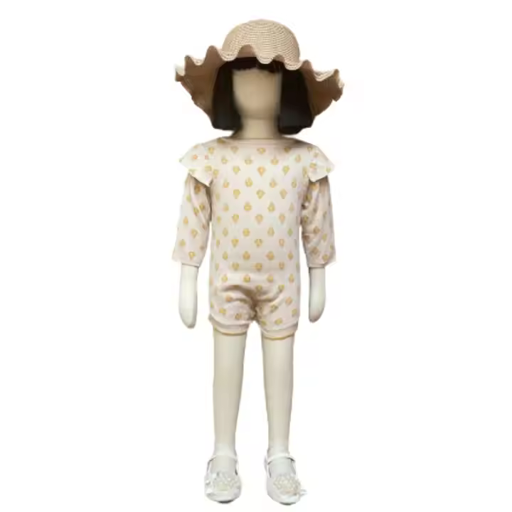 OEM & ODM Customized Toddler Girls Fashion one piece kids set 100% Cotton Knit Baby Girl's Clothing Sets