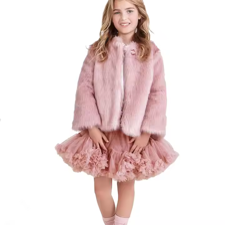 New fashion summer children puffy skirt pink color princess elastic waistband tutu girls' skirts with bowknot