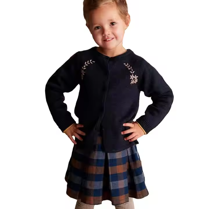 New arrival grid beautiful school girl short skirt European style kids girls skirts 10-12 year old