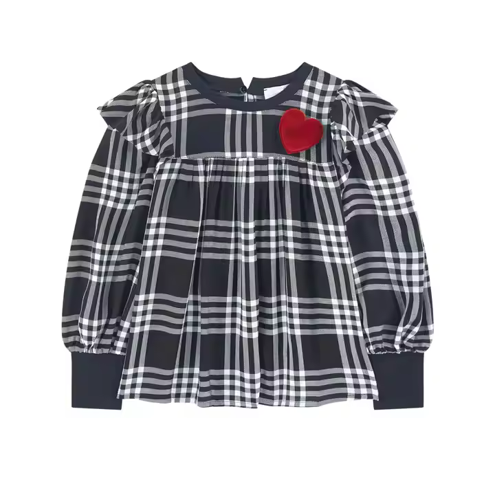 high quality fashion girls beautiful shirts factory