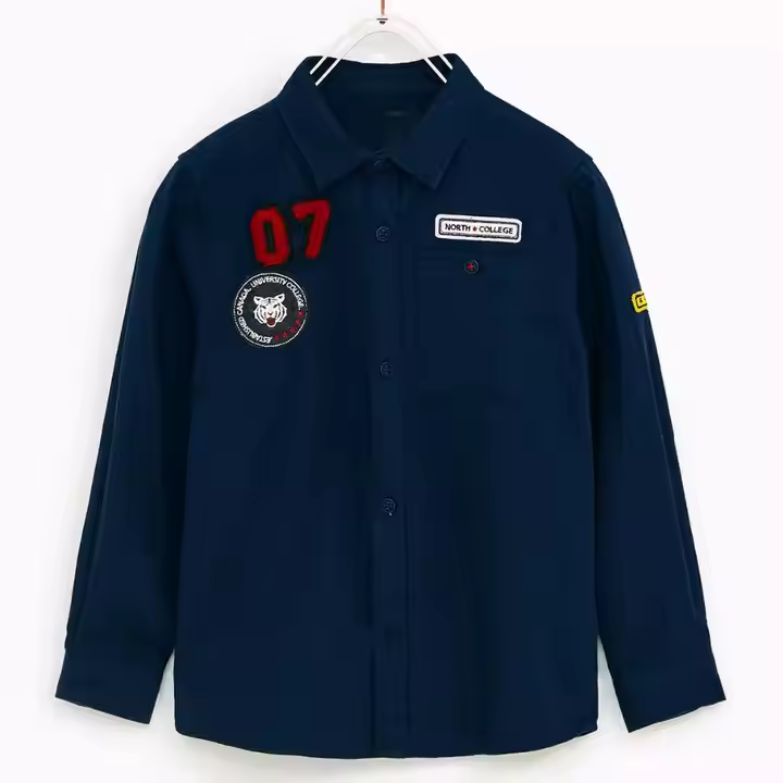 cotton polo shirts for boys in long sleeve child clothing