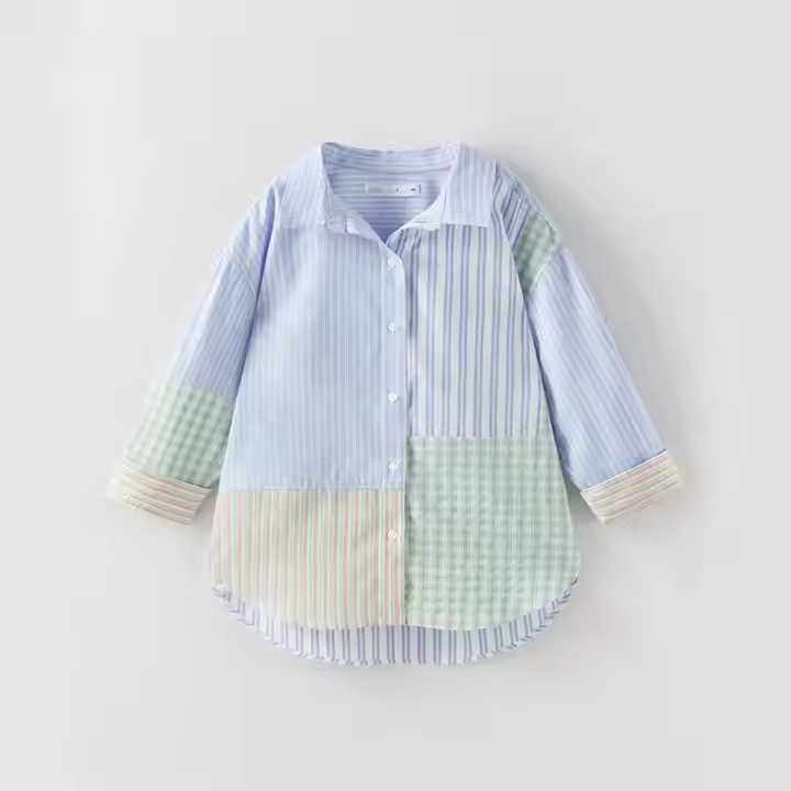 Hot selling Long sleeves yellow and black plaid shirt kids shirts boys