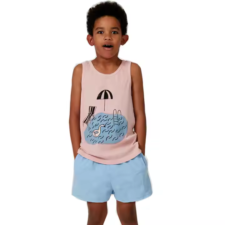 Custom print baby boy cotton tops toddler vests sleeveless singlet kids casual tank top