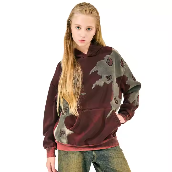 Custom Child Bodysuit for Girls 11 Years Old Girls Hoodies Sweatshirts with Hood Winter Clothing in Guangzhou