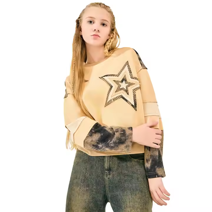 Custom Child Bodysuit Set for Girls 12-13 Year Old Winter Jersey Hoodie with Printed Pattern