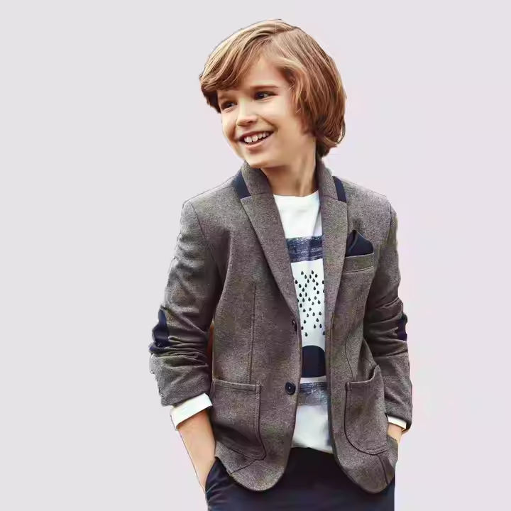 classical children suits tuxedo school style coat with embroidery