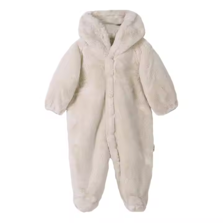 OEM Winter Coral Fleece Inside High End Baby Winter Jacket Romper Warm Outwear Winter Baby Romper