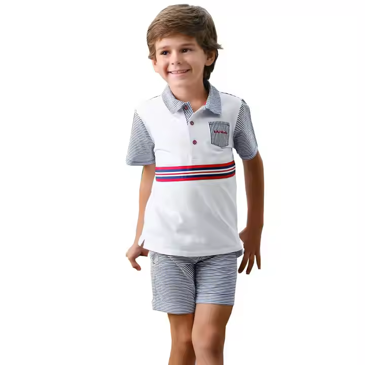 OEM Brand Fashion Style Bouquite Children Clothing Set for Boy Summer Boys Clothing Set