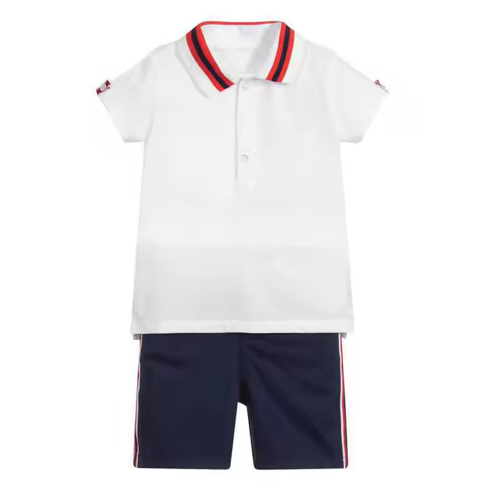 Customized Summer Short Sleeve Cotton Boy Kids Children Clothing Set Kids Boys Clothing Set