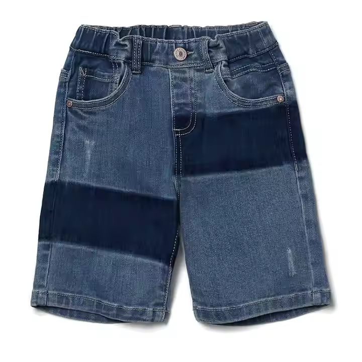 OEM and ODM Washable Cotton Fashion Jeans Half Elastic Band Pants for Boys New Model Jeans Pants