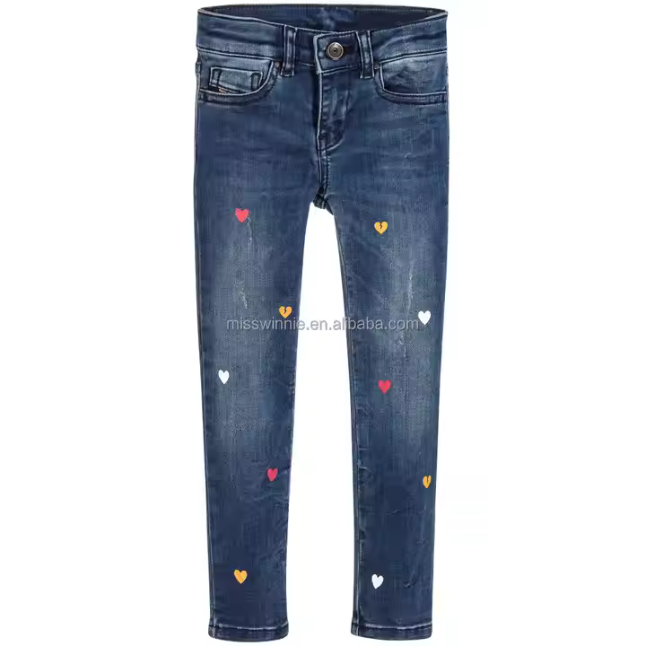 2025 New Design Kids Denim Jeans Bottoms Jeans Latest Designer Kids Jeans 2025