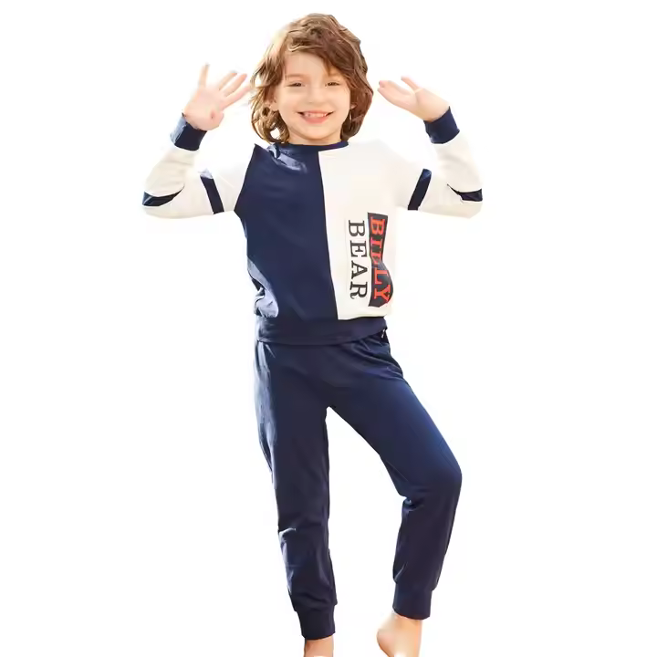 Spring and Autumn Printing Long Sleeve Kids Pajamas Sleepwear Boys Pajamas