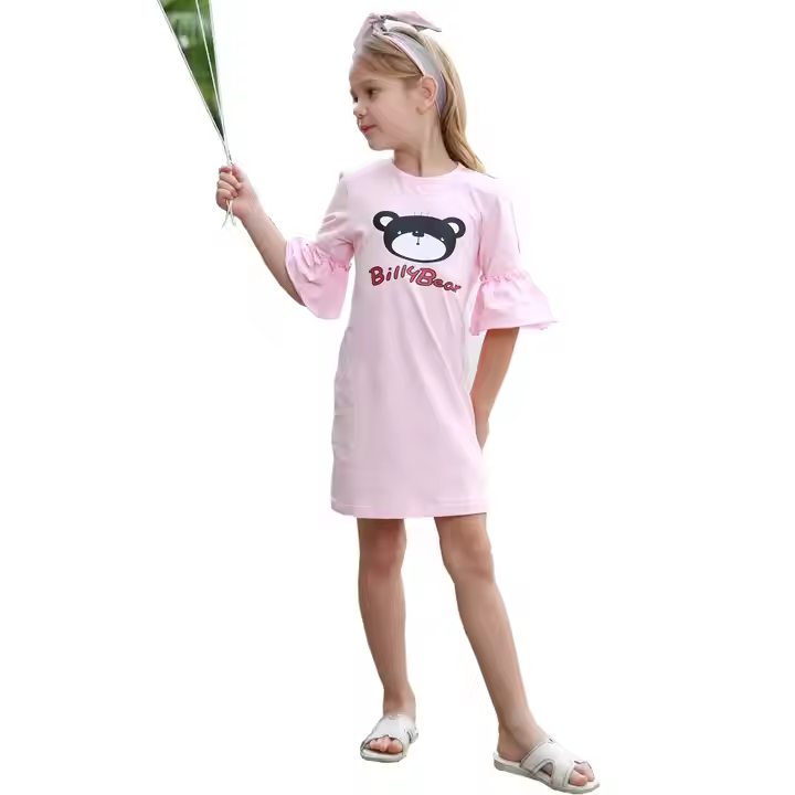 girls flower white dress