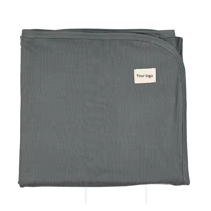 Infant Baby Soft Cotton Ribbed Blankets Baby