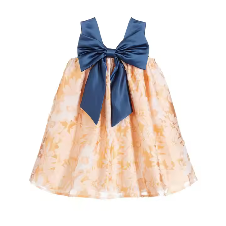 High Quality Shiny Satin One Piece Girls Party Dresses