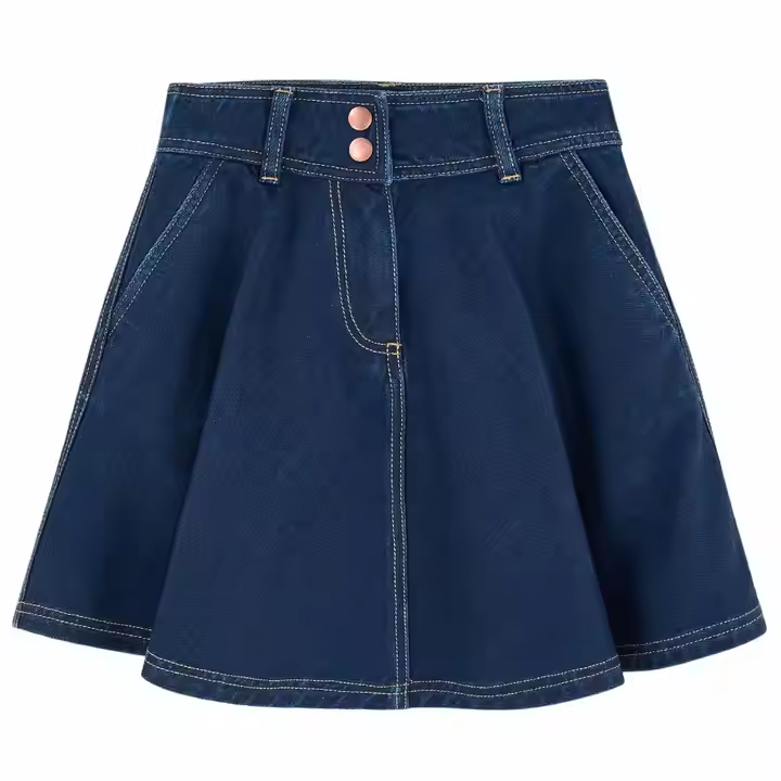 Ladies' Ball Gown Denim Skirt Above Knee Length for Children
