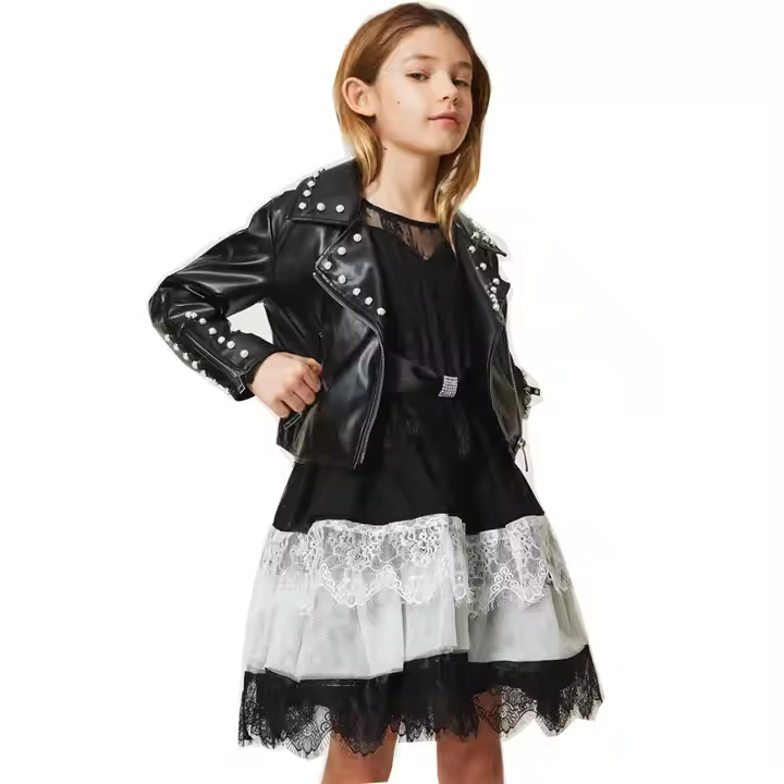 girls flower white dress