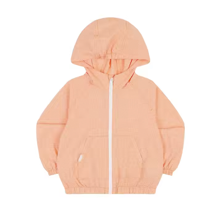 Girls Coats trendy outfit summer style hoodie coat soft double sides cotton fabric design Guangzhou manufacturer