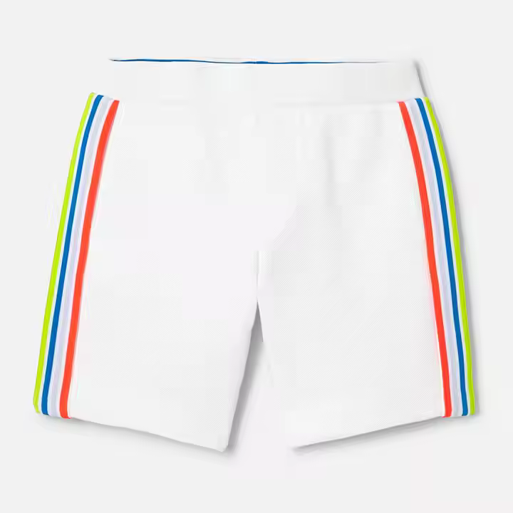 Causal French Terry Shorts for Toddler Boys Elastic Waist Boys Uniform Shorts With Colorful Ribbon Tapes Sides