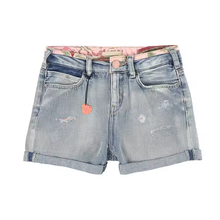 Casual Kids Boys Denim Cargo Shorts Woven Fabric With Drawstring Closure Streetwear Style US Price