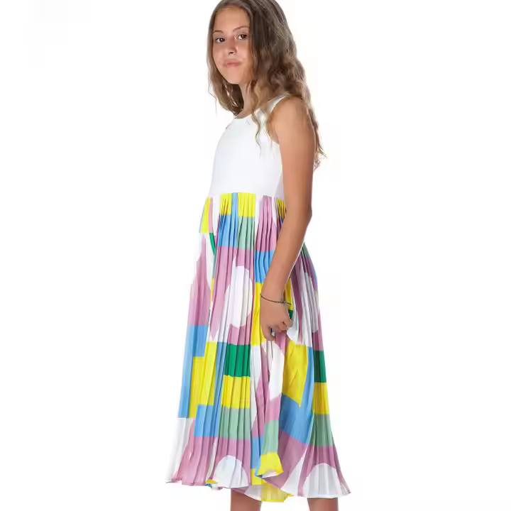 girls flower white dress