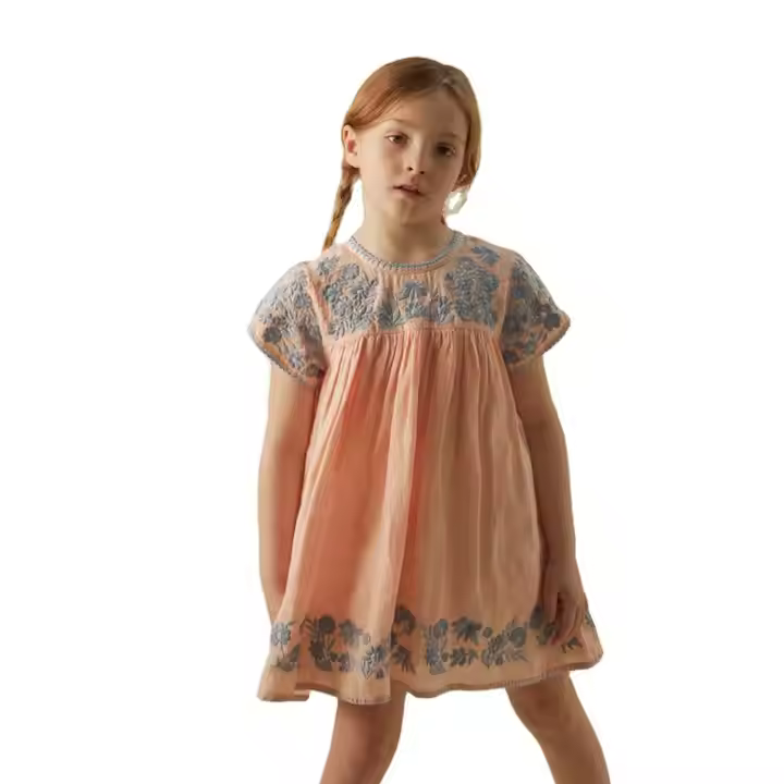 girls flower white dress