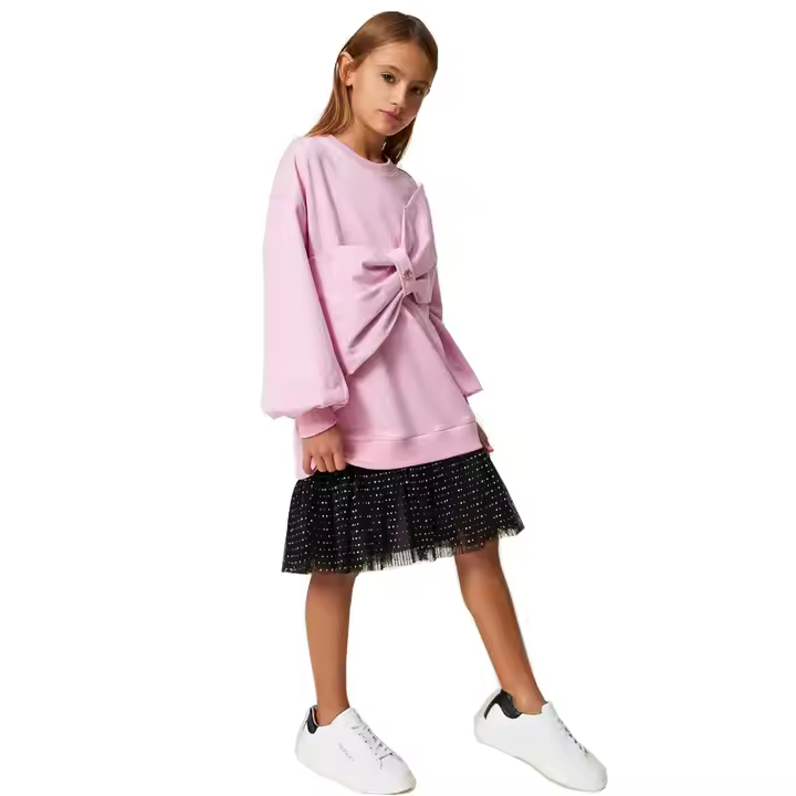 girls flower white dress