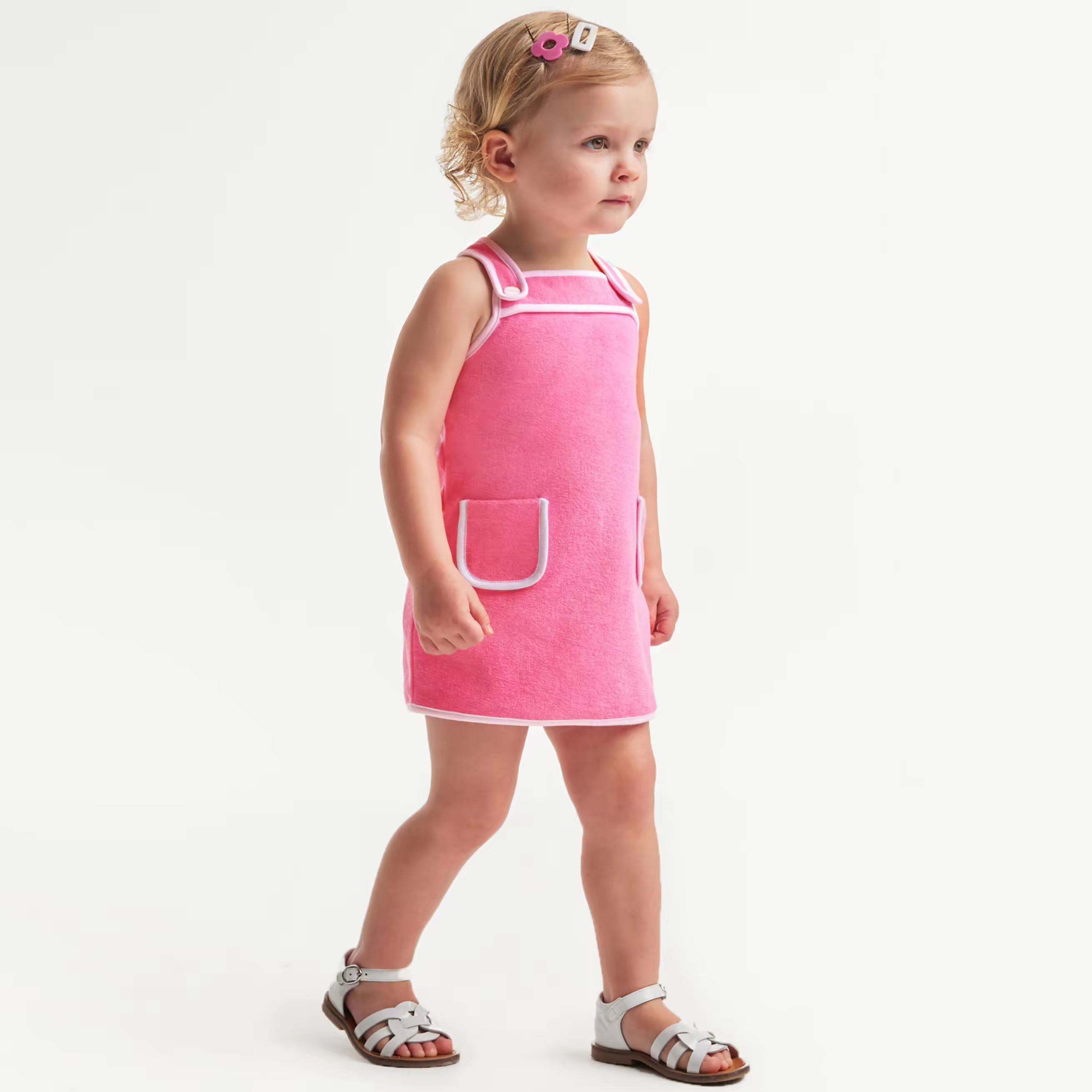 girls flower white dress