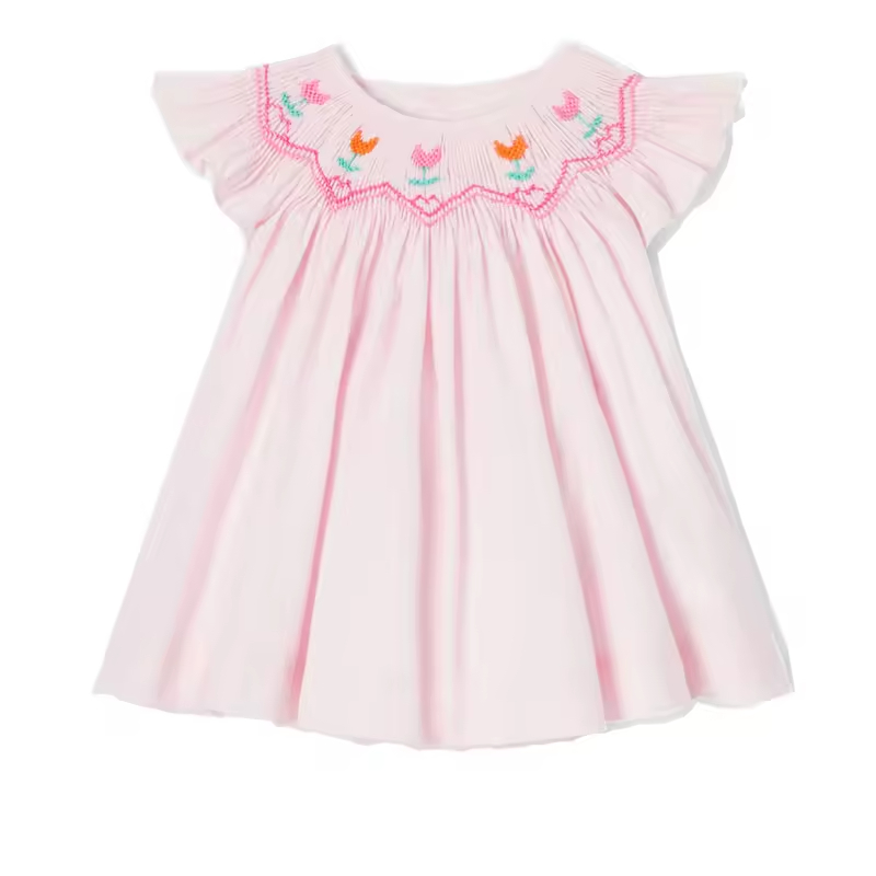 girls flower white dress