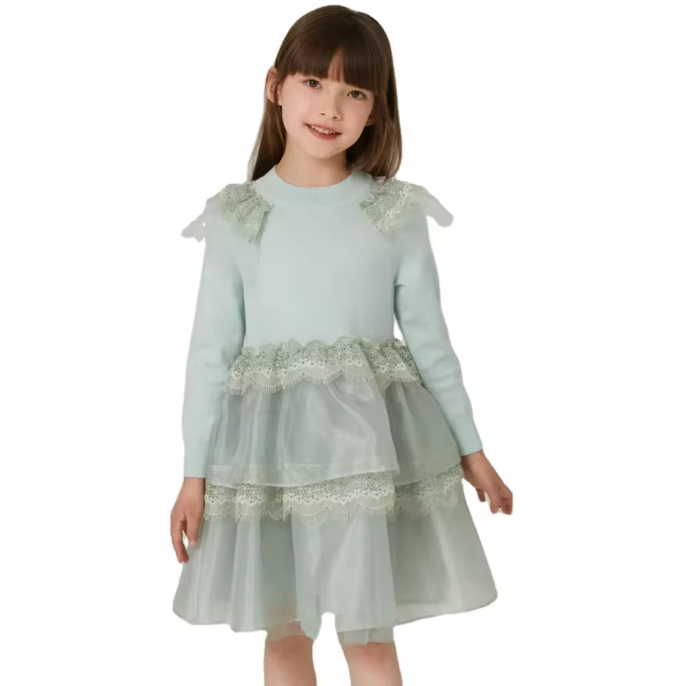 girls flower white dress
