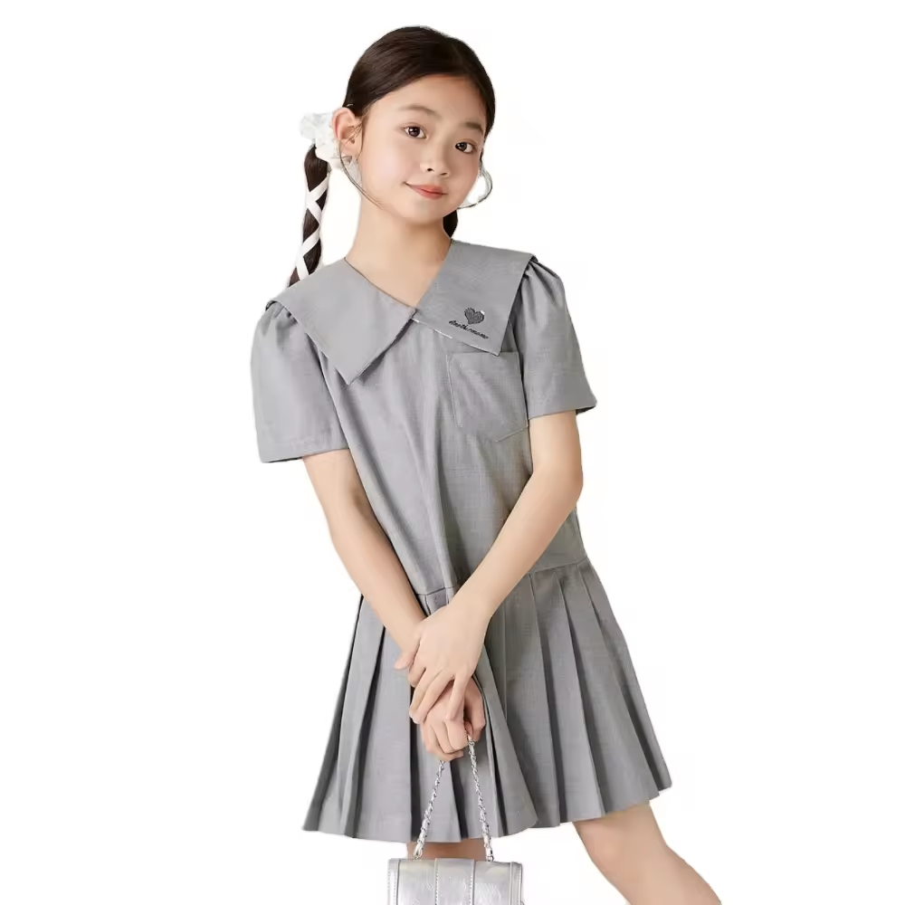 girls flower white dress