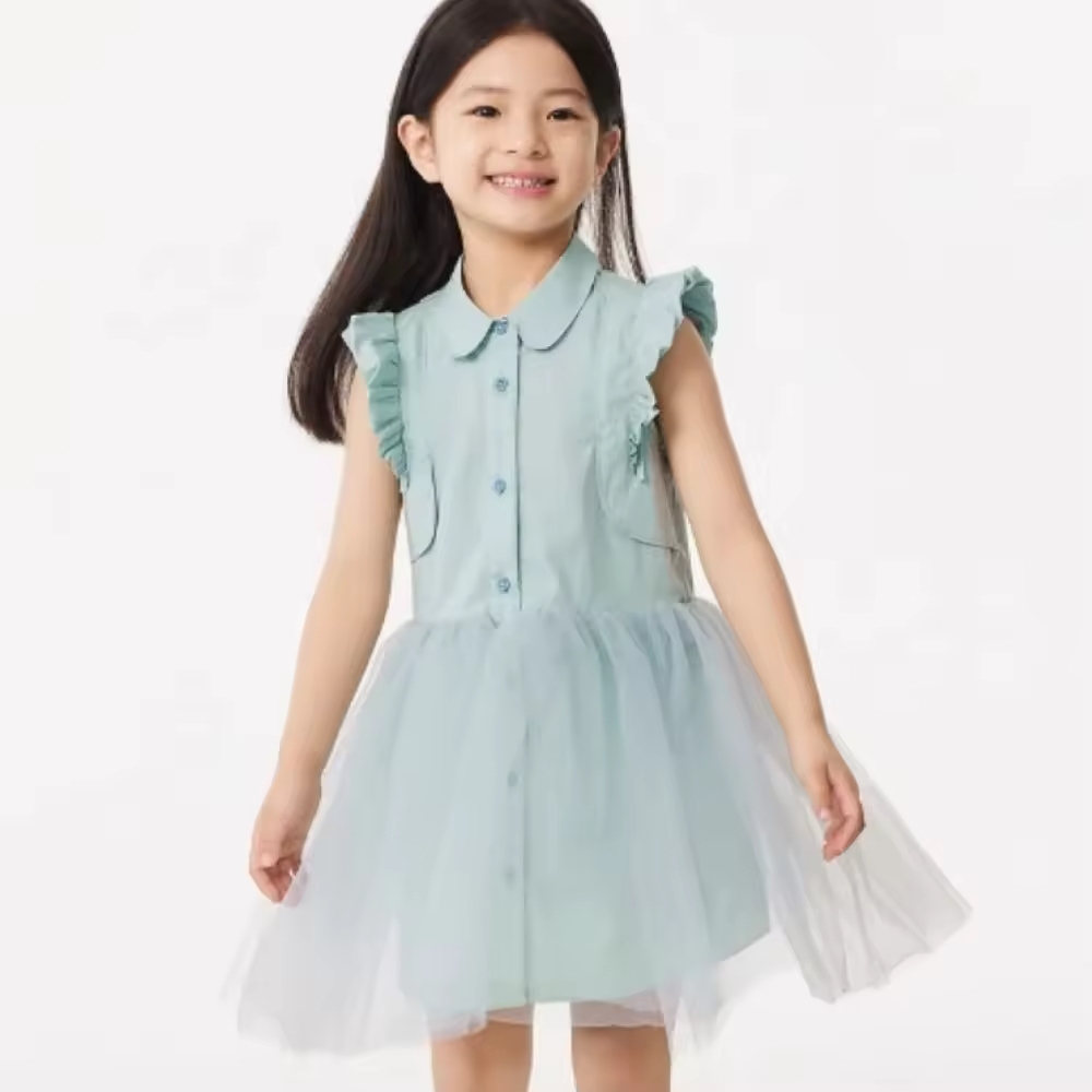 girls flower white dress