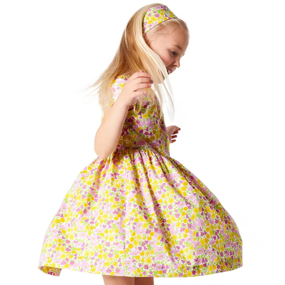 girls flower white dress